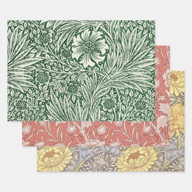 William morris marigold grüne Blume Geschenkpapier Set (Set)