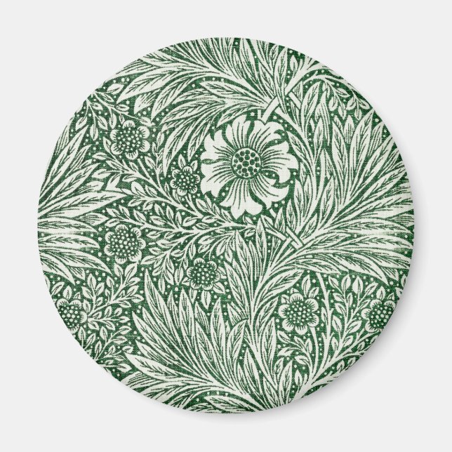 William morris marigold grüne Blume Magnet (Vorne)