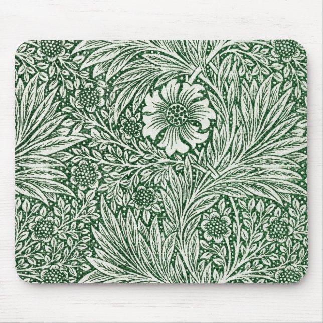 William morris marigold grüne Blume Mousepad (Vorne)