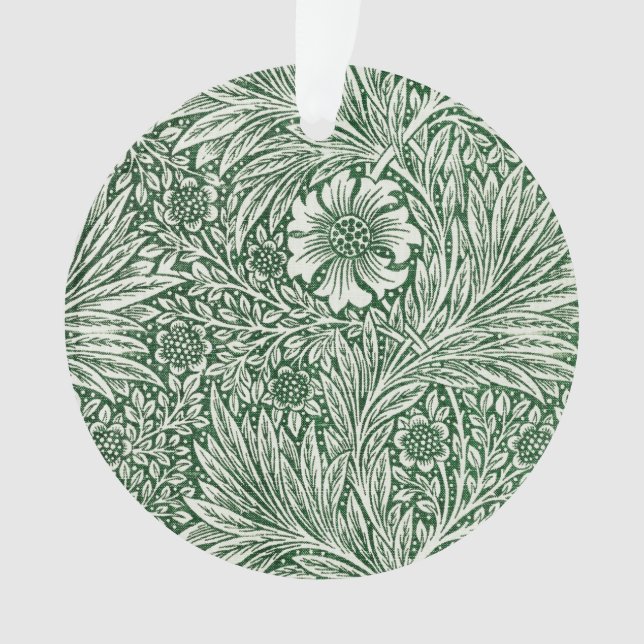 William morris marigold grüne Blume Ornament (Vorderseite)