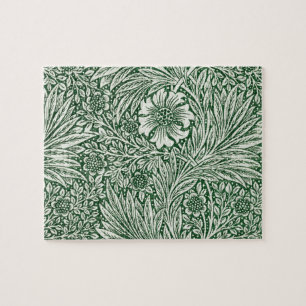 William morris marigold grüne Blume Puzzle