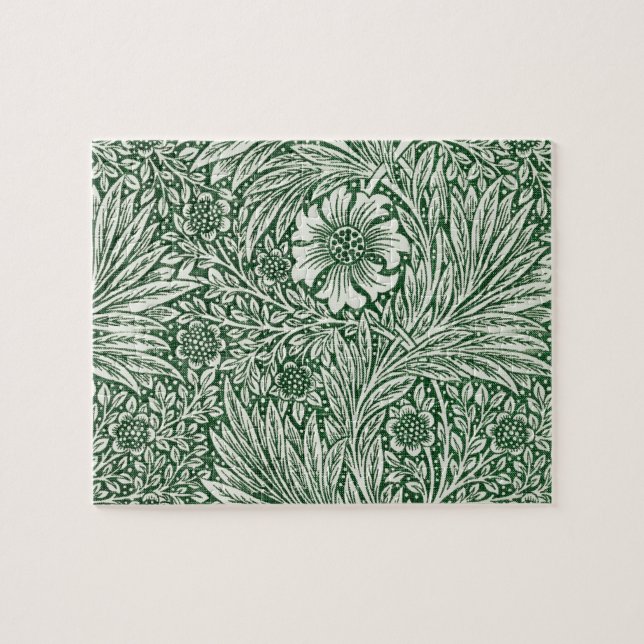 William morris marigold grüne Blume Puzzle (Horizontal)