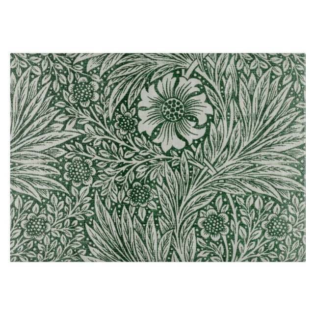 William morris marigold grüne Blume Schneidebrett (Vorderseite)