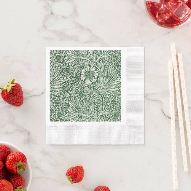 William morris marigold grüne Blume Serviette (Beispiel)