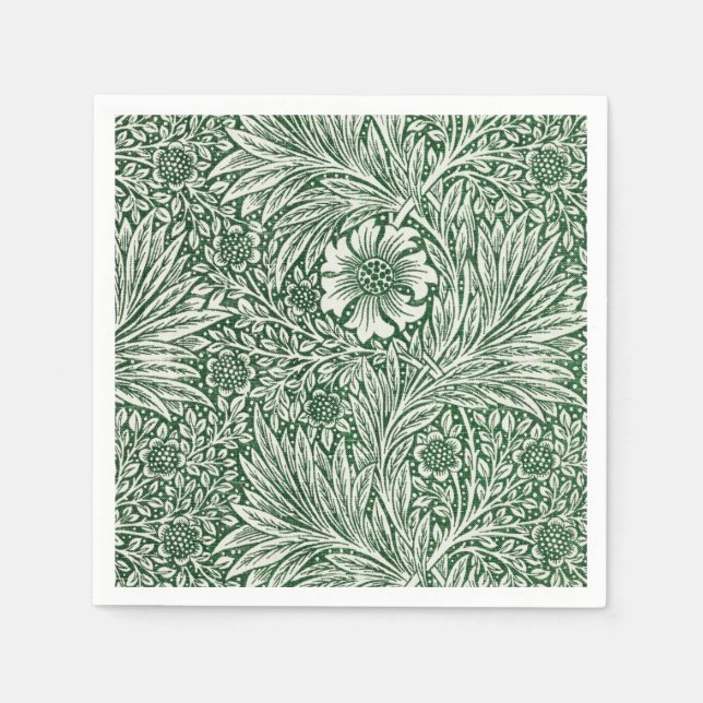 William morris marigold grüne Blume Serviette (Vorderseite)