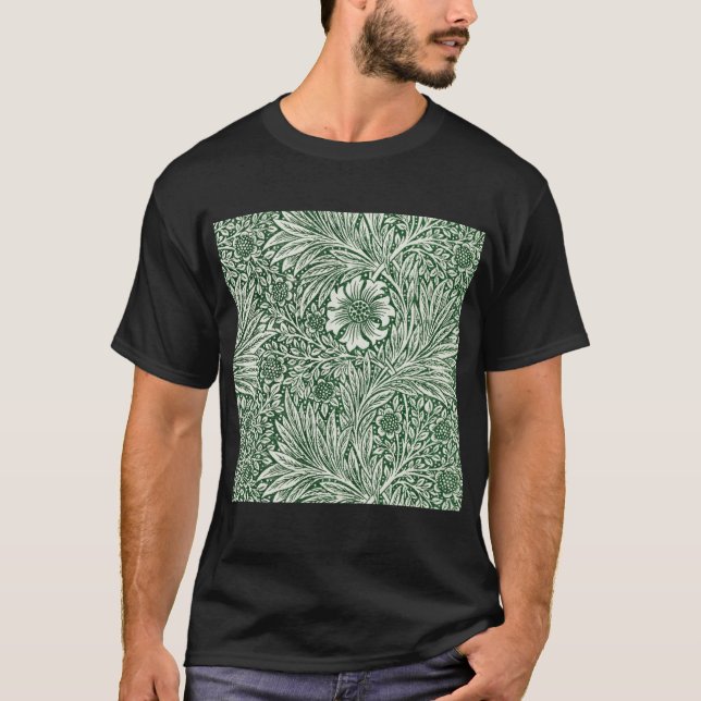 William morris marigold grüne Blume T-Shirt (Vorderseite)