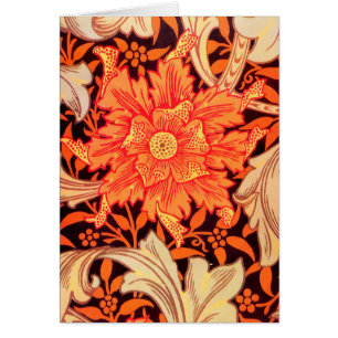 William Morris Marigold Vintage-Blumen-Grußkarte
