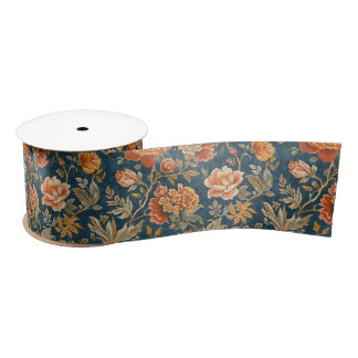 William Morris marigold Vintage floral Satinband