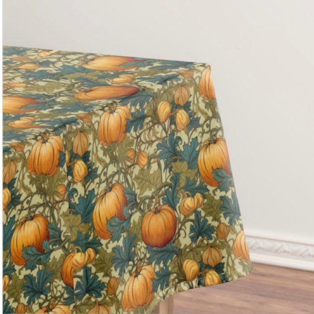 William Morris maßgeschneiderte Pumpkins und Eichh Tischdecke (William Morris Pumpkin Patch...where's the Great Pumpkin?)