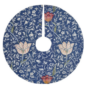 William Morris Medway Blaue Tulpe Florale Kunst Polyester Weihnachtsbaumdecke