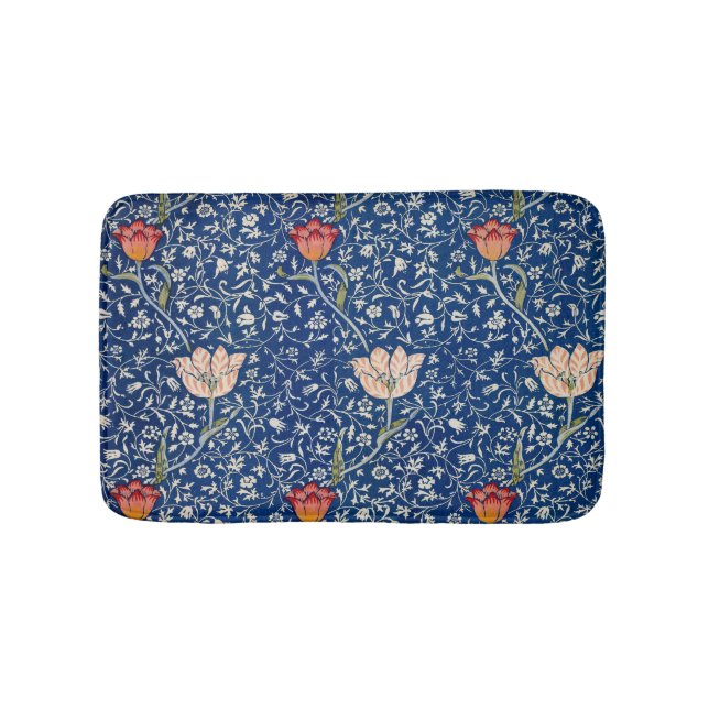William Morris Medway Blue Floral Badematte (Vorderseite)