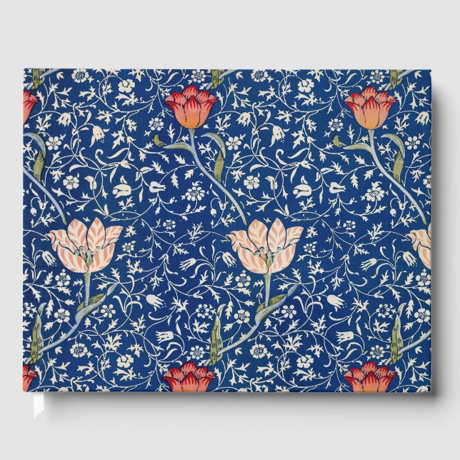 William Morris Medway Blue Floral Gästebuch (Vorderseite)
