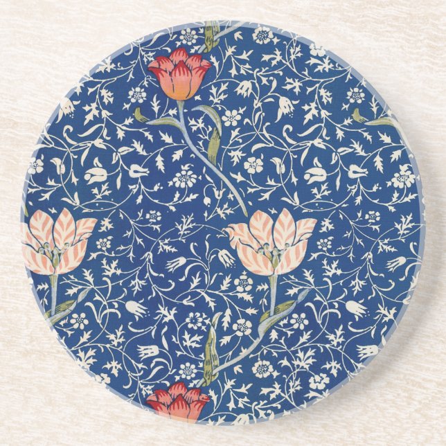 William Morris Medway Blue Floral Getränkeuntersetzer (Vorne)