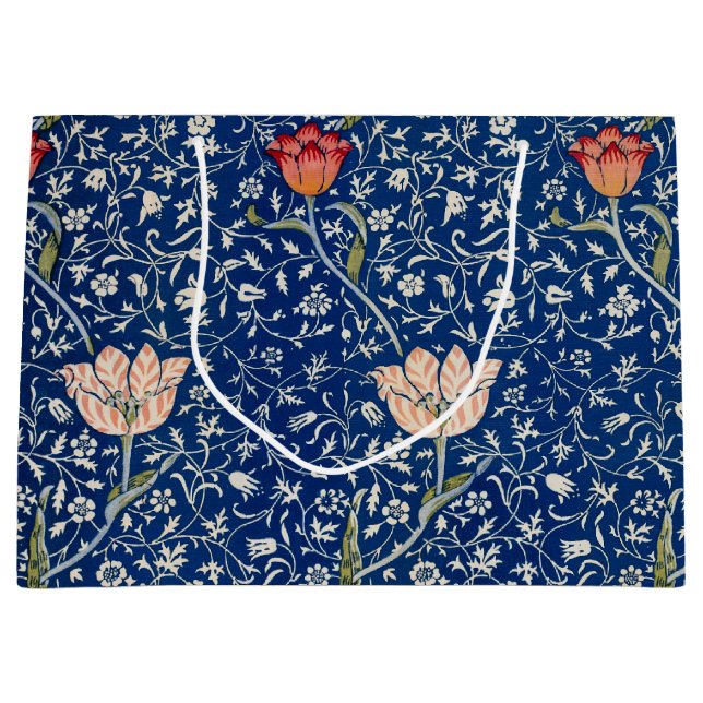 William Morris Medway Blue Floral Große Geschenktüte (Vorderseite)