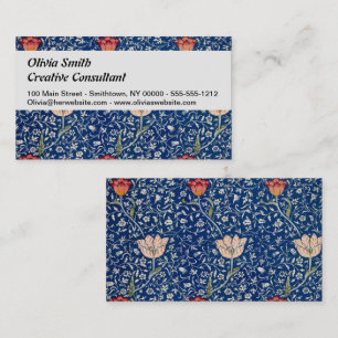 William Morris Medway Blue Floral Visitenkarte
