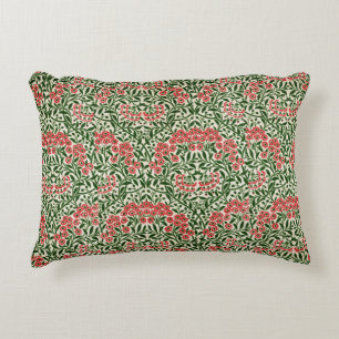 William Morris Michaelmas Daisy Blume Pink Green Dekokissen