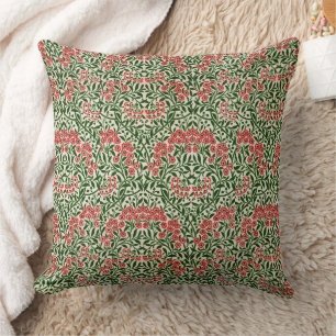William Morris Michaelmas Daisy Blume Pink Green Kissen