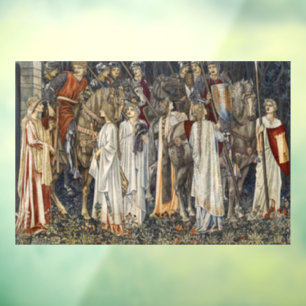 William Morris mittelalterliches Ritter-Teppichdes Fensteraufkleber
