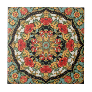 William Morris Mohn Blumen Kunst Neue Kunst Muster Fliese