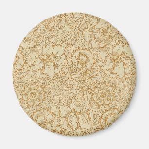 William Morris Mohn Blumengestaltung Tapete Magnet