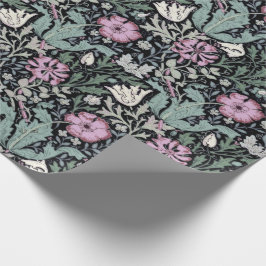 William Morris Mohn Botanical Victorian Tapete Geschenkpapier