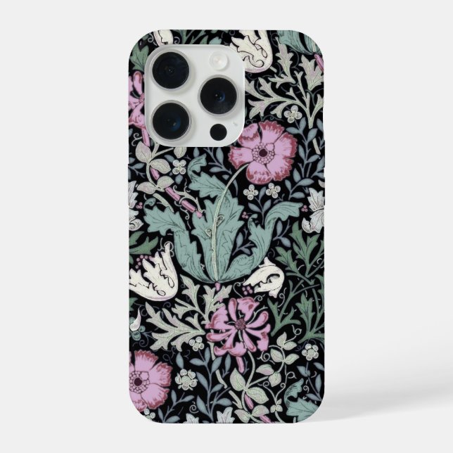 William Morris Mohn Botanical viktorianische Tapet iPhone Hülle (Rückseite)