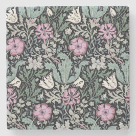 William Morris Mohn Botanical viktorianische Tapet Steinuntersetzer