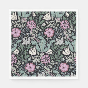 William Morris Mohn Botanical Viktorianisches Tape Serviette