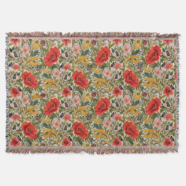 William Morris Mohnblumen im Art Nouveau Stil  Decke (Vorderseite)