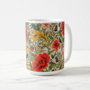 William Morris Mohnblumen im Art Nouveau Stil  Kaffeetasse