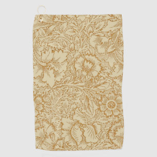 William Morris Mohnblumen Tapete Golfhandtuch