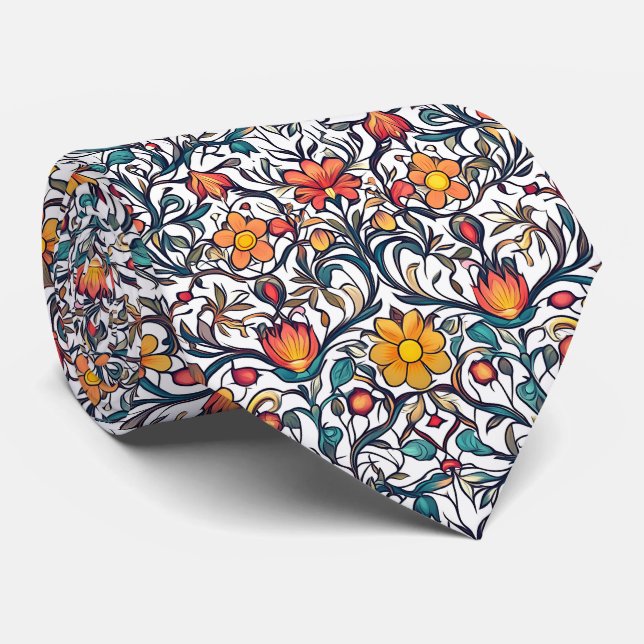 William Morris Muster Krawatte (Gerollt)