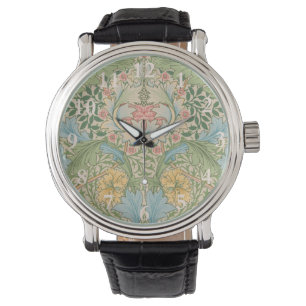 William Morris Myrtle Blume Floral Botanical Armbanduhr