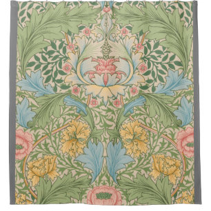 William Morris Myrtle Blume Floral Botanical Duschvorhang