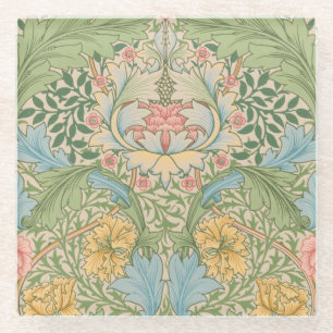 William Morris Myrtle Blume Floral Botanical Glasuntersetzer