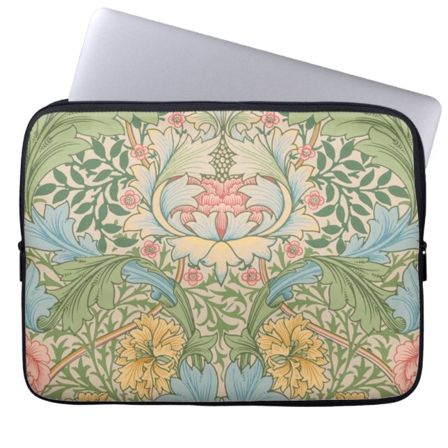 William Morris Myrtle Blume Floral Botanical Laptopschutzhülle (Vorderseite)