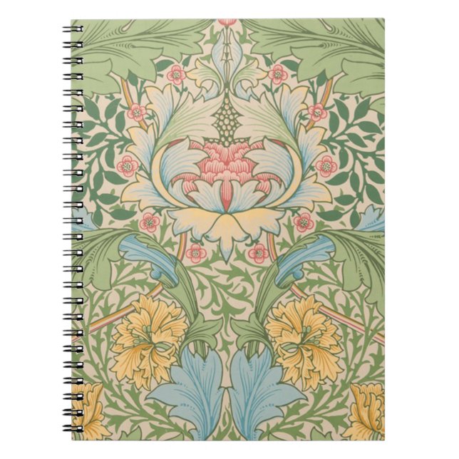 William Morris Myrtle Blume Floral Botanical Notizblock (Vorderseite)