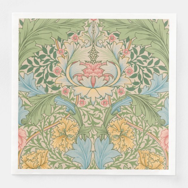 William Morris Myrtle Blume Floral Botanical Serviette (Vorderseite)