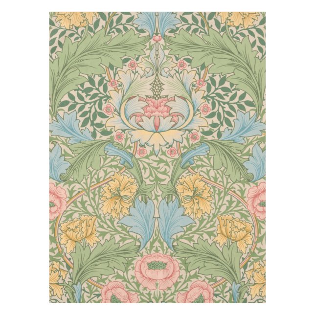 William Morris Myrtle Blume Floral Botanical Tischdecke (Vorderseite)