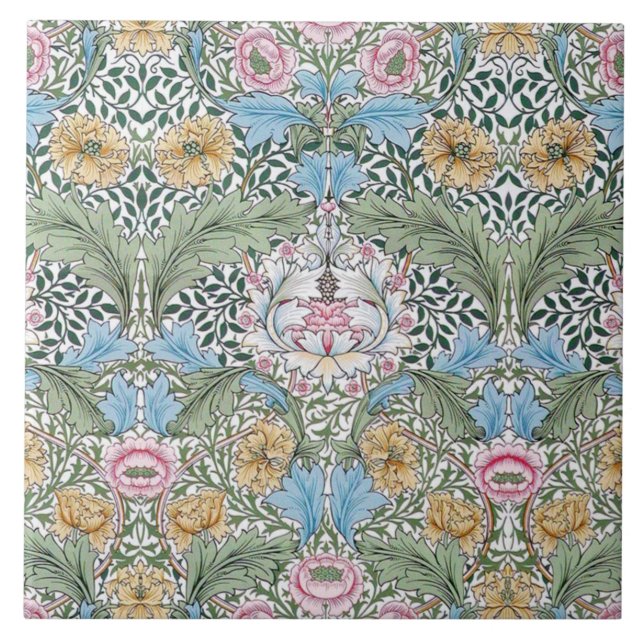 William Morris Myrtle Muster Kunstfliese oder Unte Fliese (Vorderseite)