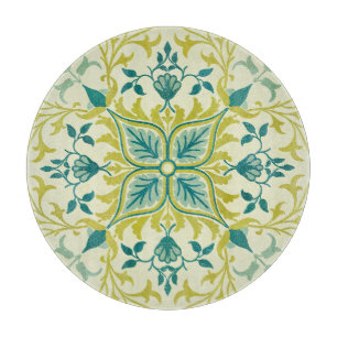 William Morris nahtloses Deckenmuster in Limetteng Schneidebrett
