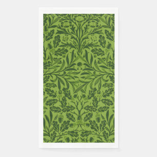 William Morris nahtloses grünes Eichenlaubmuster Serviette