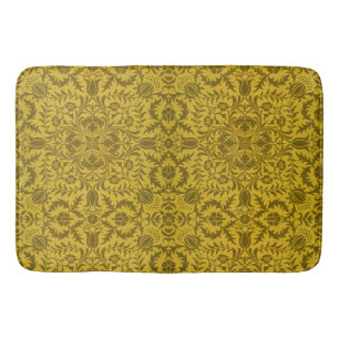 William Morris nahtloses Reben-Gold-Gelb-Muster Badematte