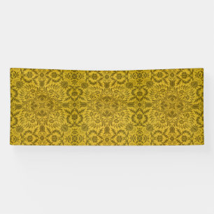 William Morris nahtloses Reben-Gold-Gelb-Muster Banner