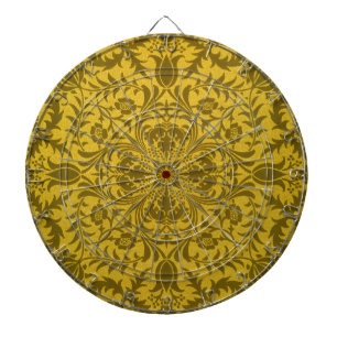 William Morris nahtloses Reben-Gold-Gelb-Muster Dartscheibe