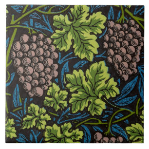 William Morris Nahtloses Weinreben Schwarz Muster Fliese