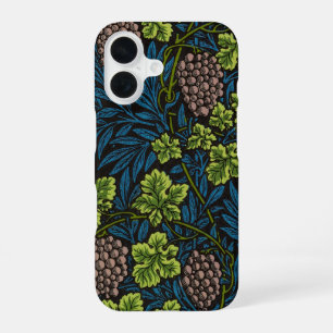 William Morris Nahtloses Weinreben Schwarz Muster iPhone 16 Hülle
