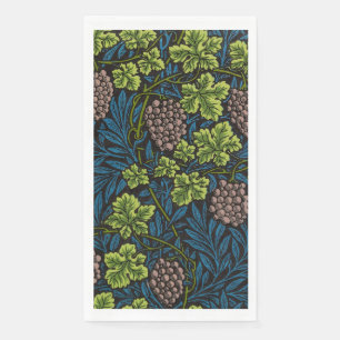 William Morris Nahtloses Weinreben Schwarz Muster Serviette