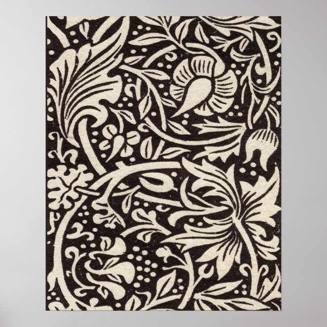 William Morris Narzissen Blumen Wallpaper Poster (Vorne)