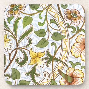 William Morris Narzissen-Muster-Korkuntersetzer-Se Getränkeuntersetzer